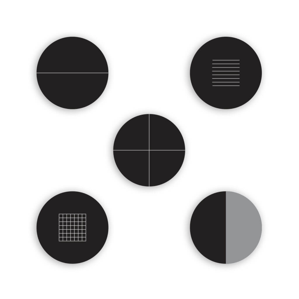 Reticles for Pattern Projecting Spot Lights