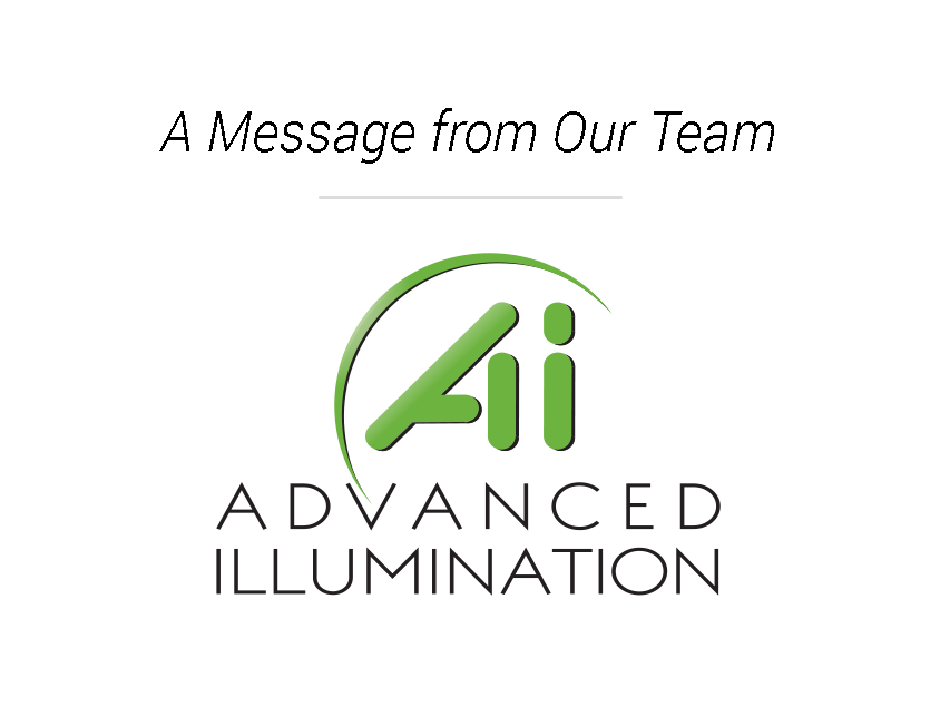 a message from the Advanced illumination team